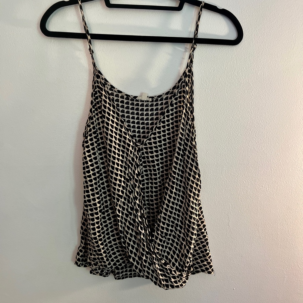 En Crème black & white tank top